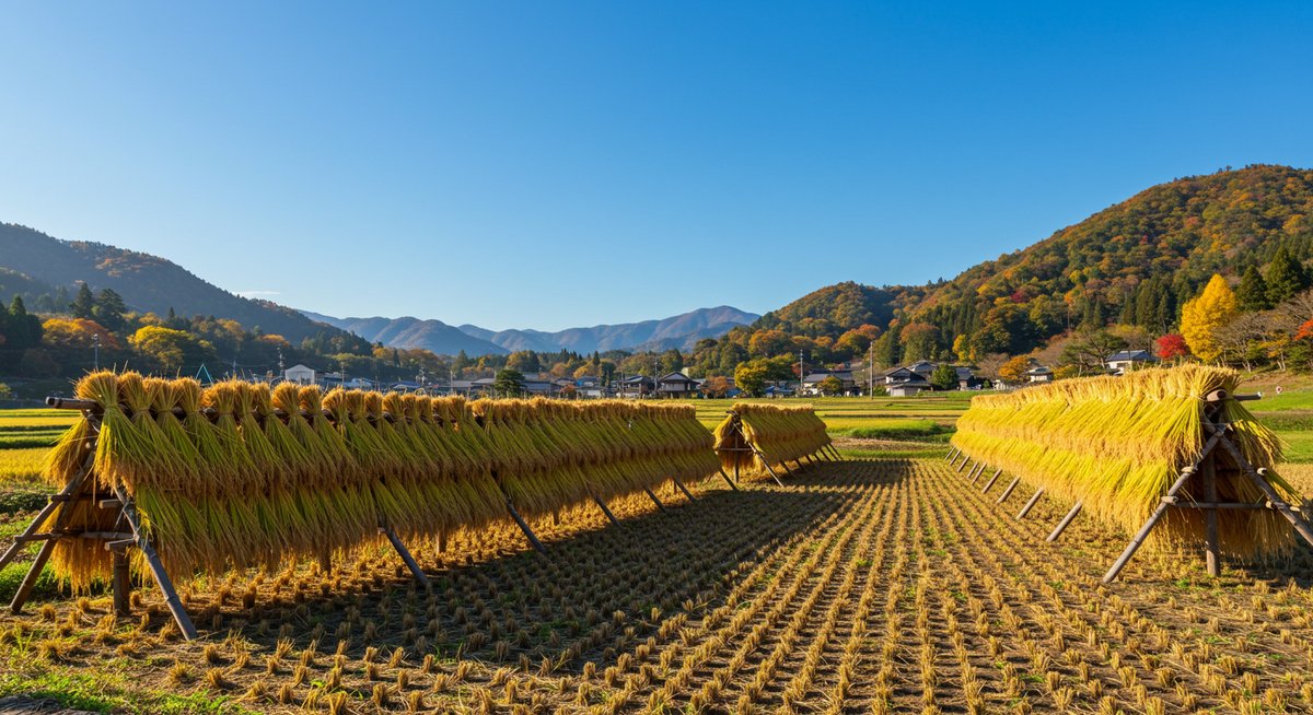 稲刈り 手 作業