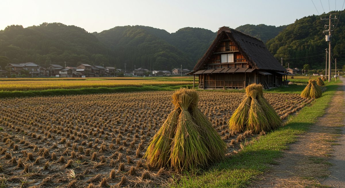 稲刈り 手 作業